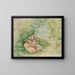 Nuoret naiset puutarhassa - Pierre-Auguste Renoir — kehystetty taideteos seinällä