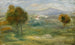 Maisemamaalaus Cagnes-sur-Merissä sijaitsevista taloista - Pierre-Auguste Renoir — näkymä teoksesta