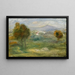 Maisemamaalaus Cagnes-sur-Merissä sijaitsevista taloista - Pierre-Auguste Renoir — kehystetty taideteos seinällä