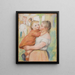 La blanchisseuse et son enfant Aline et Pierre - Pierre-Auguste Renoir — kehystetty taideteos seinällä