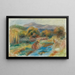 Laveuse dans un maisemakuva - Pierre-Auguste Renoir — kehystetty taideteos seinällä