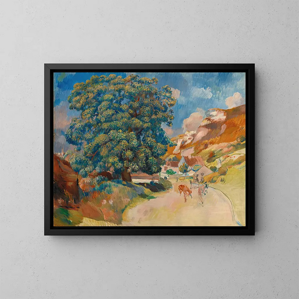 Le Grand Arbre au Bord de la Route - Pierre-Auguste Renoir — kehystetty taideteos seinällä