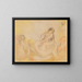 Les Baigneuses au crabe I - Pierre-Auguste Renoir — kehystetty taideteos seinällä