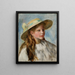 Little Girl With A Hat Jeune Fille Au Chapeau - Pierre-Auguste Renoir — kehystetty taideteos seinällä