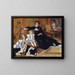 Madame Georges Charpentier, Marguerite-Louise Lemonnier ja hänen lapsensa Georgette-Berthe ja Paul-Émile-Charles - Pierre-Auguste Renoir — kehystetty taideteos seinällä