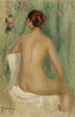 Nainen istuu selkä näkyen - Pierre-Auguste Renoir — näkymä teoksesta