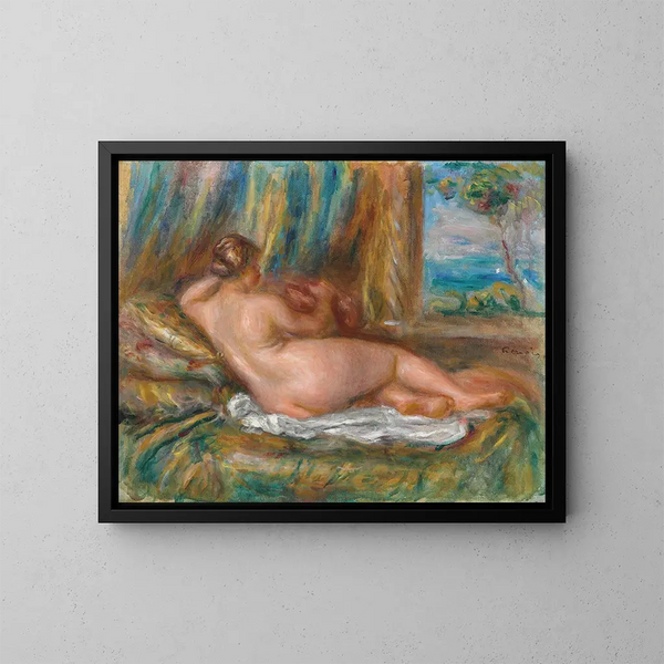 Odalisque couchée - Pierre-Auguste Renoir — kehystetty taideteos seinällä