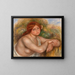Muotokuva naisesta, naisen pää - Pierre-Auguste Renoir — kehystetty taideteos seinällä