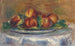 Päärynät taidetulosteena lautasella - Pierre-Auguste Renoir — näkymä teoksesta