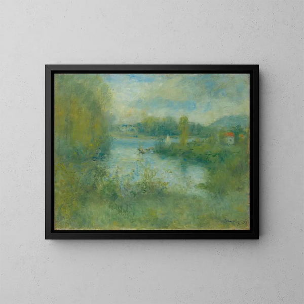 Pieni käsivarsi Seine-joella Argenteuilissa - Pierre-Auguste Renoir — kehystetty taideteos seinällä