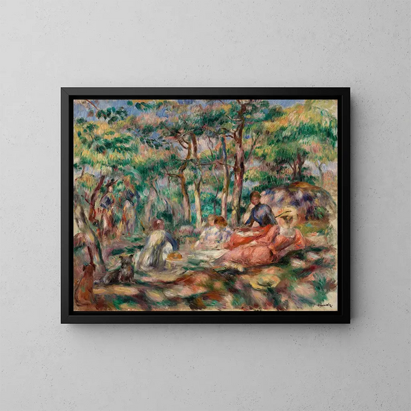 Lounas nurmikolla - Pierre-Auguste Renoir — kehystetty taideteos seinällä