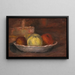 Pommes lautasella ja korissa - Pierre-Auguste Renoir — kehystetty taideteos seinällä