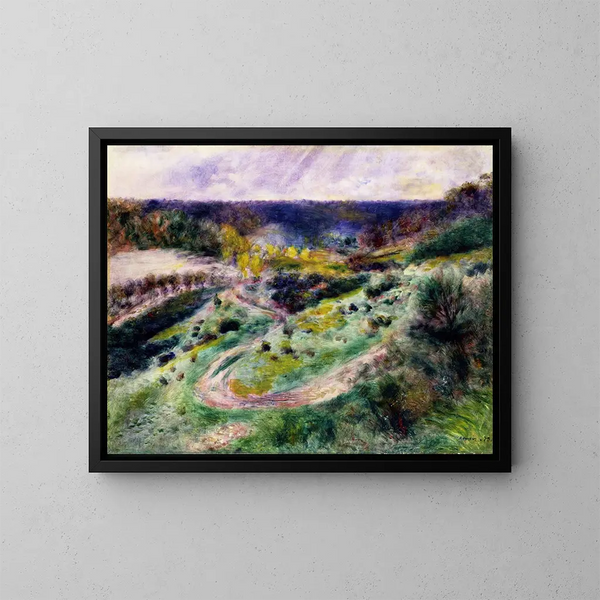 Route à Wargemont - Pierre-Auguste Renoir — kehystetty taideteos seinällä