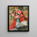 Roses et pivoines dans un vase - Pierre-Auguste Renoir — kehystetty taideteos seinällä