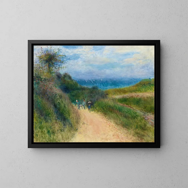 Route de Berneval - Pierre-Auguste Renoir — kehystetty taideteos seinällä