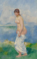 Seisova uimapukoinen nainen - Pierre-Auguste Renoir — näkymä teoksesta