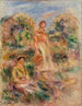 Standing Woman and Seated Woman in a Landscape Une femme debout et une femme assise dans un paysage - Pierre-Auguste Renoir — näkymä teoksesta