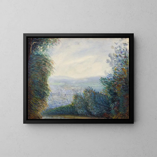 La vallée d'Auvers sur l'Oise - Pierre-Auguste Renoir — kehystetty taideteos seinällä