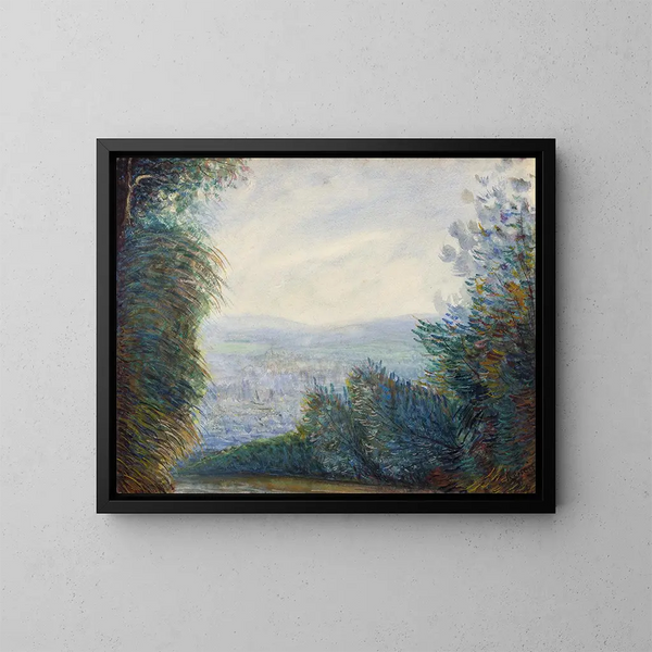 La vallée d'Auvers sur l'Oise - Pierre-Auguste Renoir — kehystetty taideteos seinällä