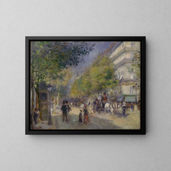 Les Grands Boulevards - Pierre-Auguste Renoir — kehystetty taideteos seinällä