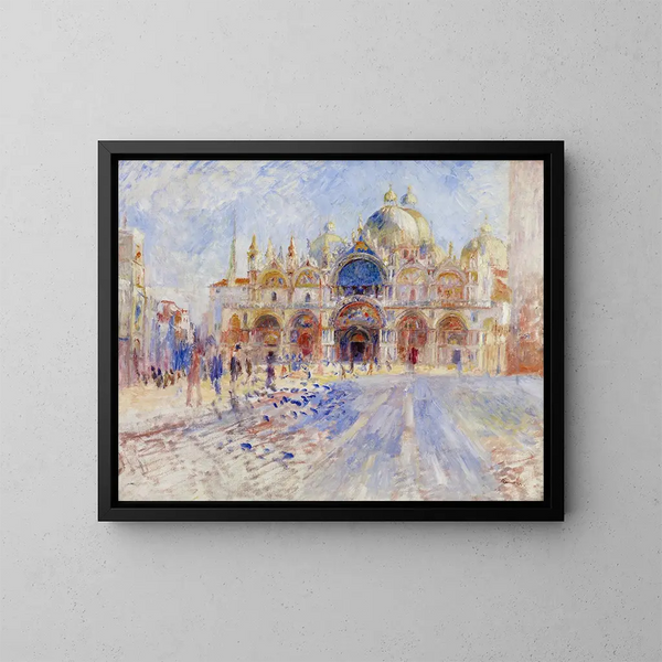 La place Saint-Marc à Venise - Pierre-Auguste Renoir — kehystetty taideteos seinällä