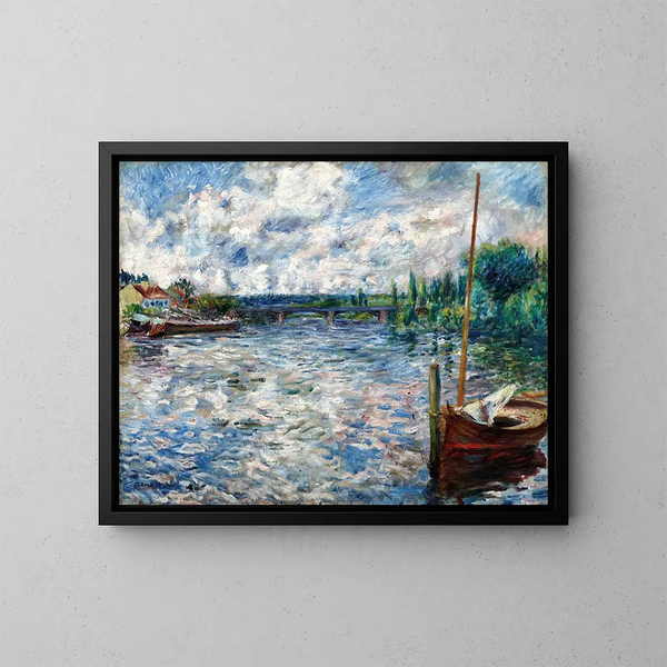 La Seine à Chatou - Pierre-Auguste Renoir — kehystetty taideteos seinällä