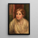 Blondi naisen pää - Pierre-Auguste Renoir — kehystetty taideteos seinällä