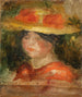 Tête de femme en chapeau - Pierre-Auguste Renoir — näkymä teoksesta