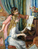 Kaksi nuorta tyttöä pianolla - Pierre-Auguste Renoir — näkymä teoksesta