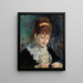 Woman Crocheting Femme faisant du crochet - Pierre-Auguste Renoir — kehystetty taideteos seinällä