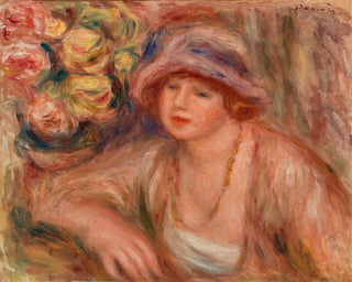 Nainen nojaten - Pierre-Auguste Renoir — näkymä teoksesta