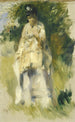 Nainen seisoo puun lähellä - Pierre-Auguste Renoir — näkymä teoksesta