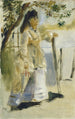 Nainen lähellä aitaa - Pierre-Auguste Renoir — näkymä teoksesta