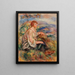 Woman in Tulle Blouse and Black Skirt Femme en blouse de tulle et en jupe noire dans un paysage - Pierre-Auguste Renoir — kehystetty taideteos seinällä
