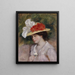 Femme au chapeau fleuri - Pierre-Auguste Renoir — kehystetty taideteos seinällä