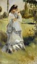 nainen puistossa - Pierre-Auguste Renoir — näkymä teoksesta