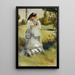 nainen puistossa - Pierre-Auguste Renoir — kehystetty taideteos seinällä
