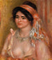 Woman with Black Hair Jeune femme avec cheveux noirs buste - Pierre-Auguste Renoir — näkymä teoksesta