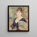 Femme à l’éventail - Pierre - Auguste Renoir — kehystetty taideteos seinällä