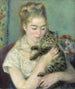 Femme avec un chat - Pierre-Auguste Renoir — näkymä teoksesta