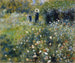 Nainen sateenvarjon kanssa puutarhassa - Pierre-Auguste Renoir — näkymä teoksesta