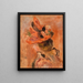 Tête de femme avec chapeau rouge - Pierre-Auguste Renoir — kehystetty taideteos seinällä
