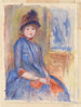 Nuori tyttö sinisessä mekossa - Pierre-Auguste Renoir — näkymä teoksesta