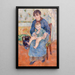 nuori äiti - Pierre-Auguste Renoir — kehystetty taideteos seinällä