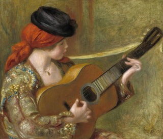 Nuori espanjalainen nainen kitaran kanssa - Pierre-Auguste Renoir — näkymä teoksesta