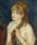 Nuori nainen letittämässä hiuksiaan - Pierre-Auguste Renoir — näkymä teoksesta