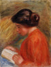 Young Woman Reading Jeune femme lisant buste - Pierre-Auguste Renoir — näkymä teoksesta