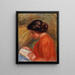 Young Woman Reading Jeune femme lisant buste - Pierre-Auguste Renoir — kehystetty taideteos seinällä