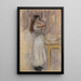 nuori nainen pukeutumassa - Pierre-Auguste Renoir — kehystetty taideteos seinällä