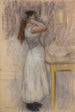nuori nainen pukeutumassa - Pierre-Auguste Renoir — näkymä teoksesta